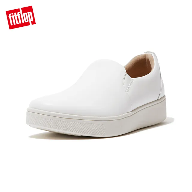 【FitFlop】RALLY LEATHER/SUEDE PANEL SNEAKERS時上百搭繫帶休閒鞋-女(都會白/玫瑰鹽) 歷史價格詳細信息