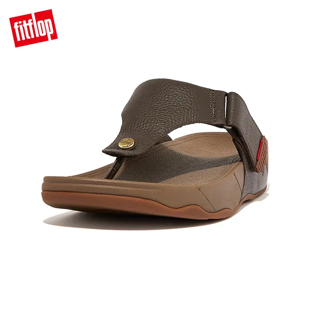 【FitFlop】TRAKK II經典可調式皮革夾腳涼鞋-男(拿鐵米色) 歷史價格詳細信息