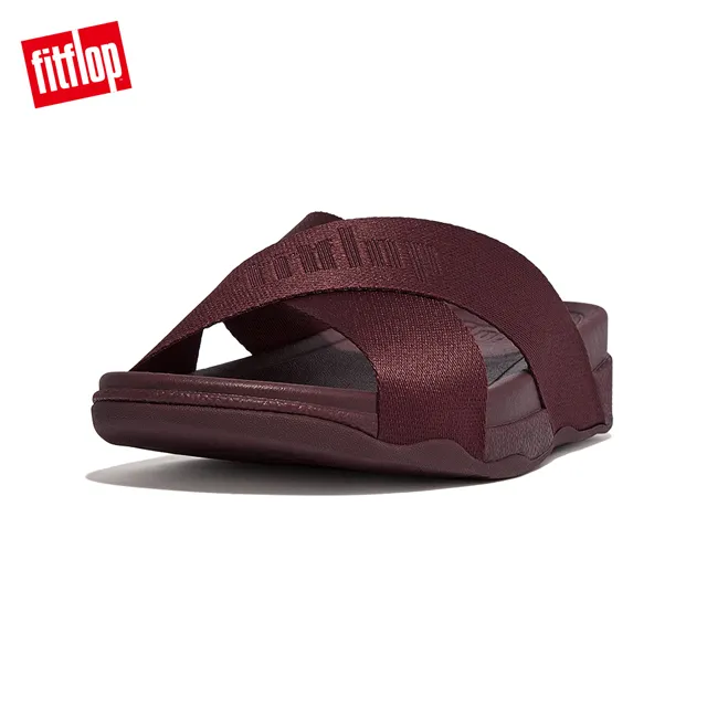 【FitFlop】SURFER WOVEN-LOGO WEBBING CROSS SLIDES編織LOGO交叉涼鞋-男(靓黑色) 歷史價格詳細信息