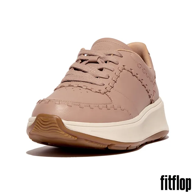 【FitFlop】F-MODE 鎖縫皮革厚底休閒鞋-女(米色) 歷史價格詳細信息