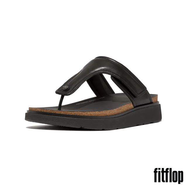 【FitFlop】GEN-FF 可調式軟墊皮革夾腳涼鞋-男(深橄欖色) 歷史價格詳細信息
