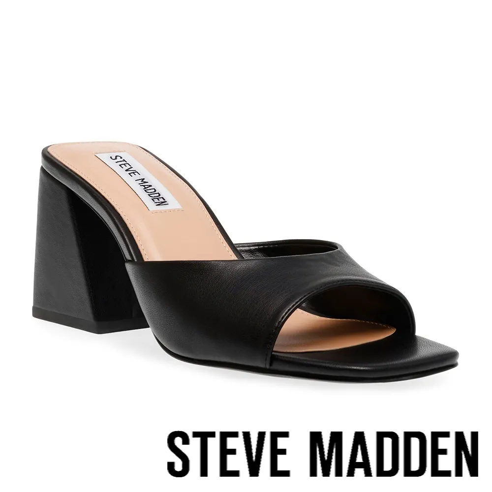 【STEVE MADDEN】GLOWING 素面方頭粗跟拖鞋(金色) 歷史價格詳細信息