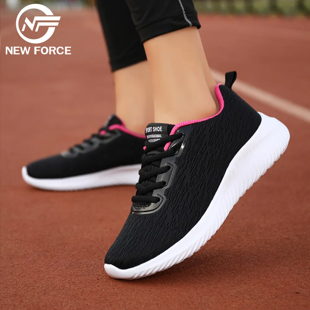 【NEW FORCE】透氣飛織輕盈休閒氣墊健走鞋-紅色 歷史價格詳細信息