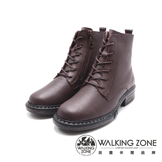 WALKING ZONE(女)百搭圓頭厚底樂福鞋 女鞋-黑(另有米白) 歷史價格詳細信息