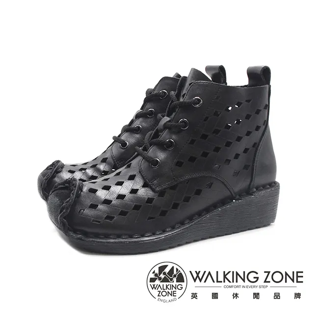 WALKING ZONE(女)鍊式休閒心機增高女鞋-白(另有黑) 歷史價格詳細信息