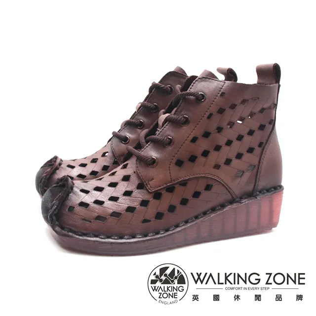 WALKING ZONE(女)鍊式休閒心機增高女鞋-白(另有黑) 歷史價格詳細信息
