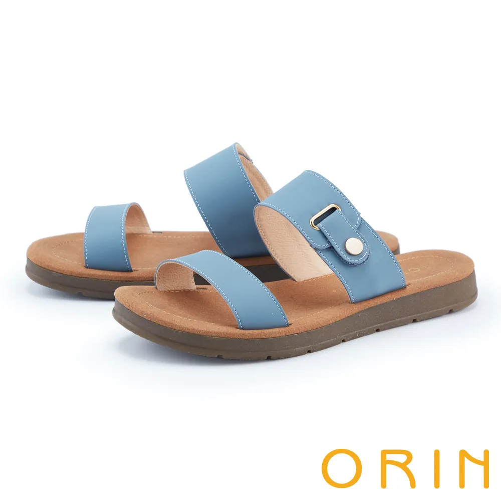 【ORIN】二字帶線條舒適休閒平底涼鞋(白色) 歷史價格詳細信息