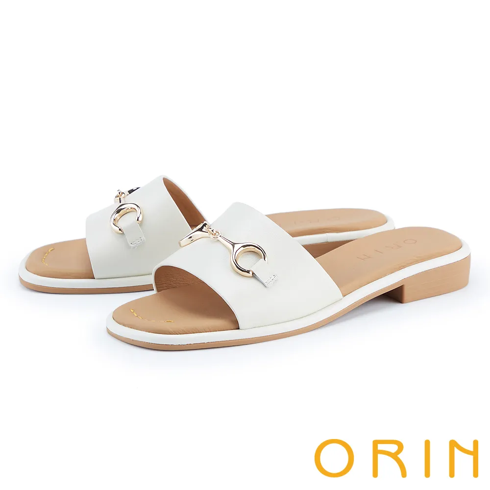 【ORIN】馬銜釦牛皮平底休閒鞋(杏色) 歷史價格詳細信息