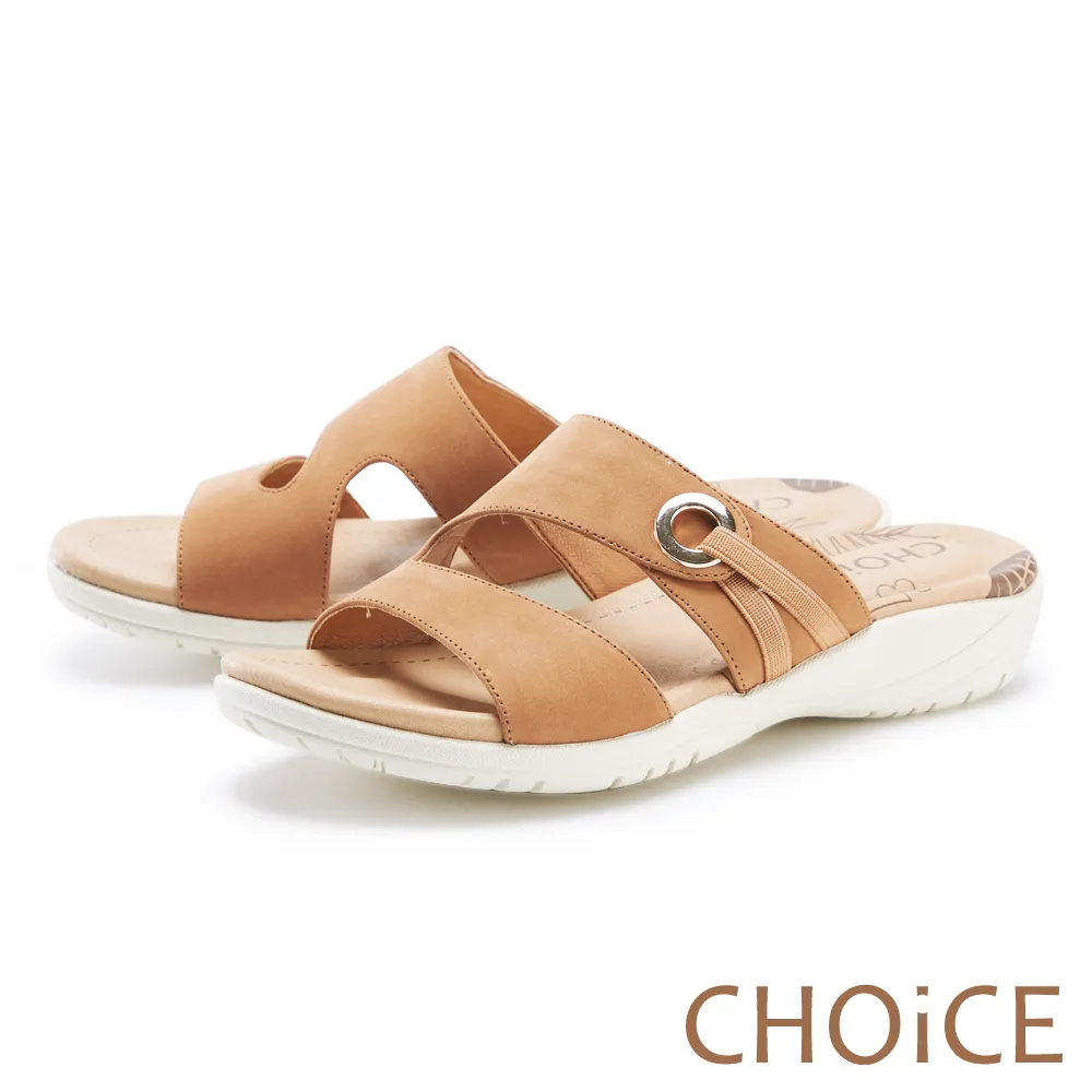 【CHOiCE】二字造型真皮厚底 女 拖鞋(白色) 歷史價格詳細信息