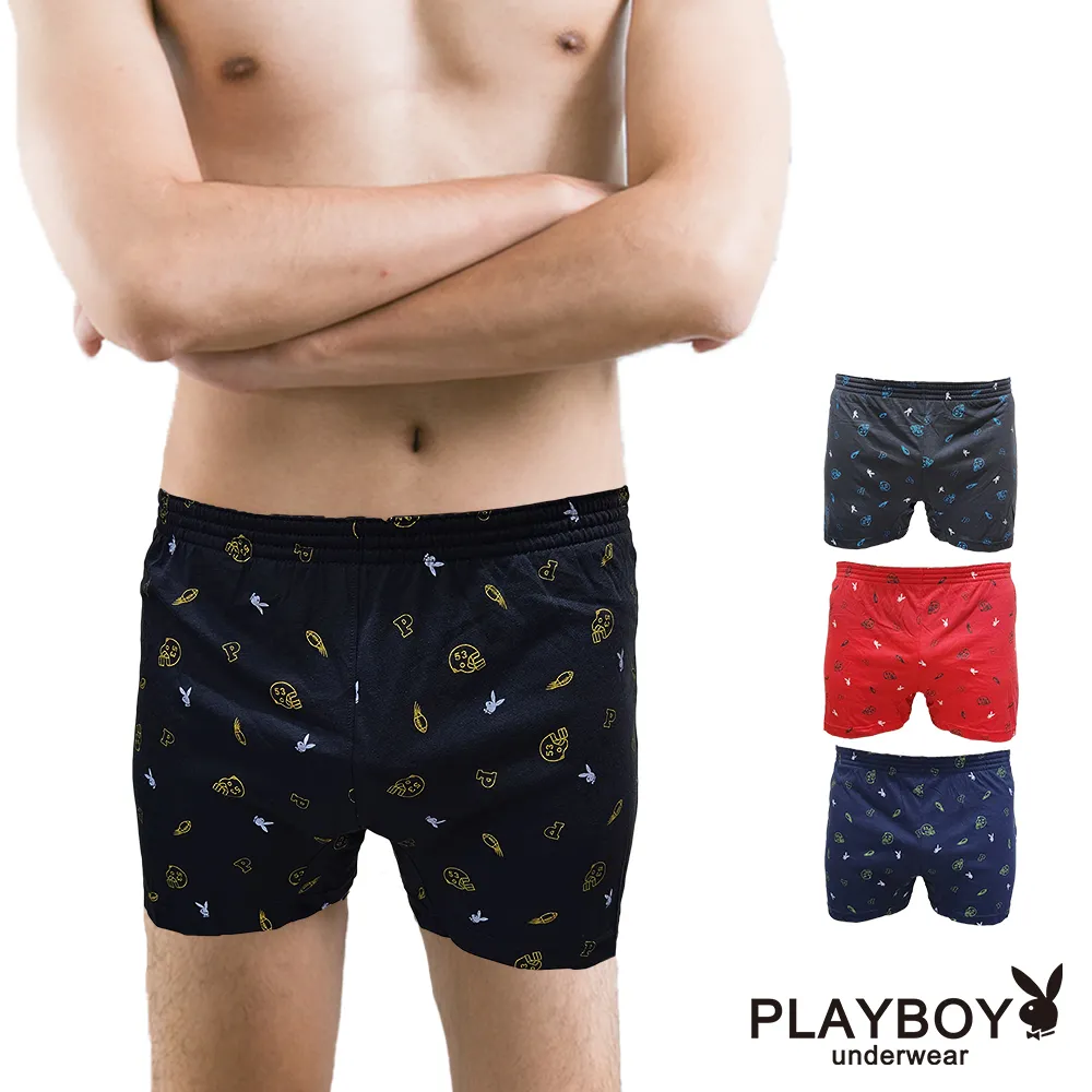 【PLAYBOY】美式LOGO印花平織四角褲 歷史價格詳細信息