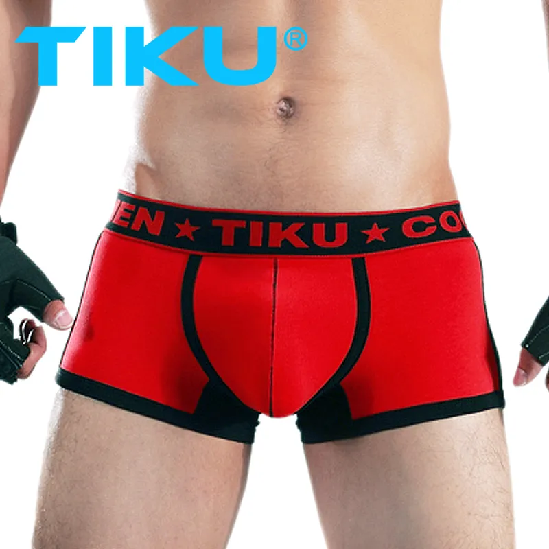 TIKU 梯酷 寬版激凸 純棉舒適 撞色 拼色 平口褲 四角男內褲 男內褲 -粉紅(PC1240) 歷史價格詳細信息