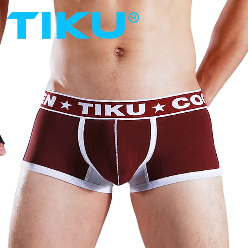 TIKU 梯酷 寬版激凸 純棉舒適 撞色 拼色 平口褲 四角男內褲 男內褲 -粉紅(PC1240) 歷史價格詳細信息