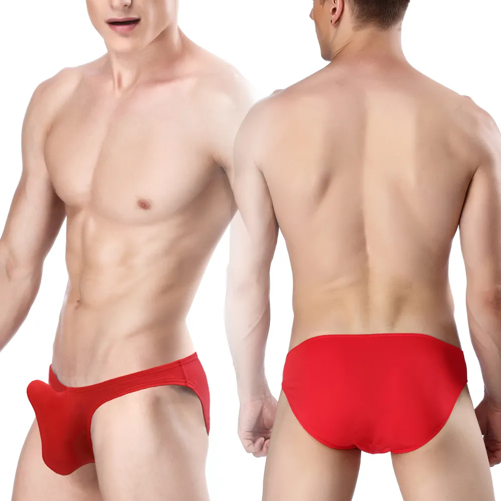 TIKU 梯酷 凸立囊袋 冰絲 舒適透氣 男三角內褲 -紅色 (RP8001) 歷史價格詳細信息