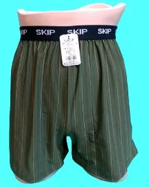 SKIP四季織精品**鍺條紋男加長平口褲**綠 歷史價格詳細信息