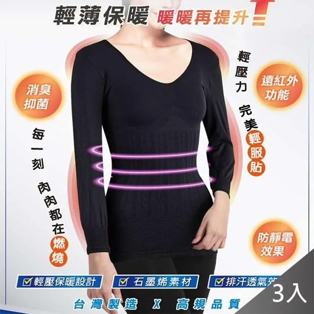 【藻土屋】台灣製石墨烯親膚透氣美型保暖衣G款/2入 (M-XXL皆可穿) 歷史價格詳細信息