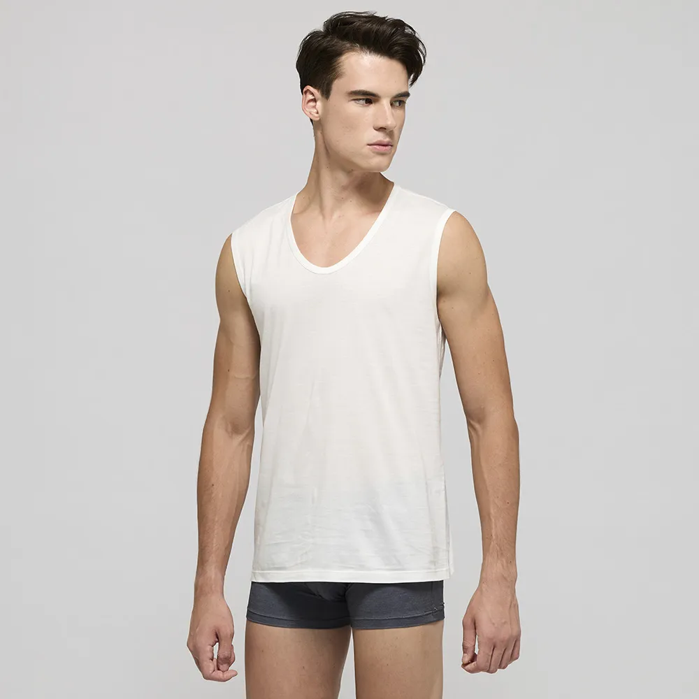 DADADO-基礎系列-天然絲光棉纖維 M-LL寬肩背心(白)-GT2072WT 歷史價格詳細信息