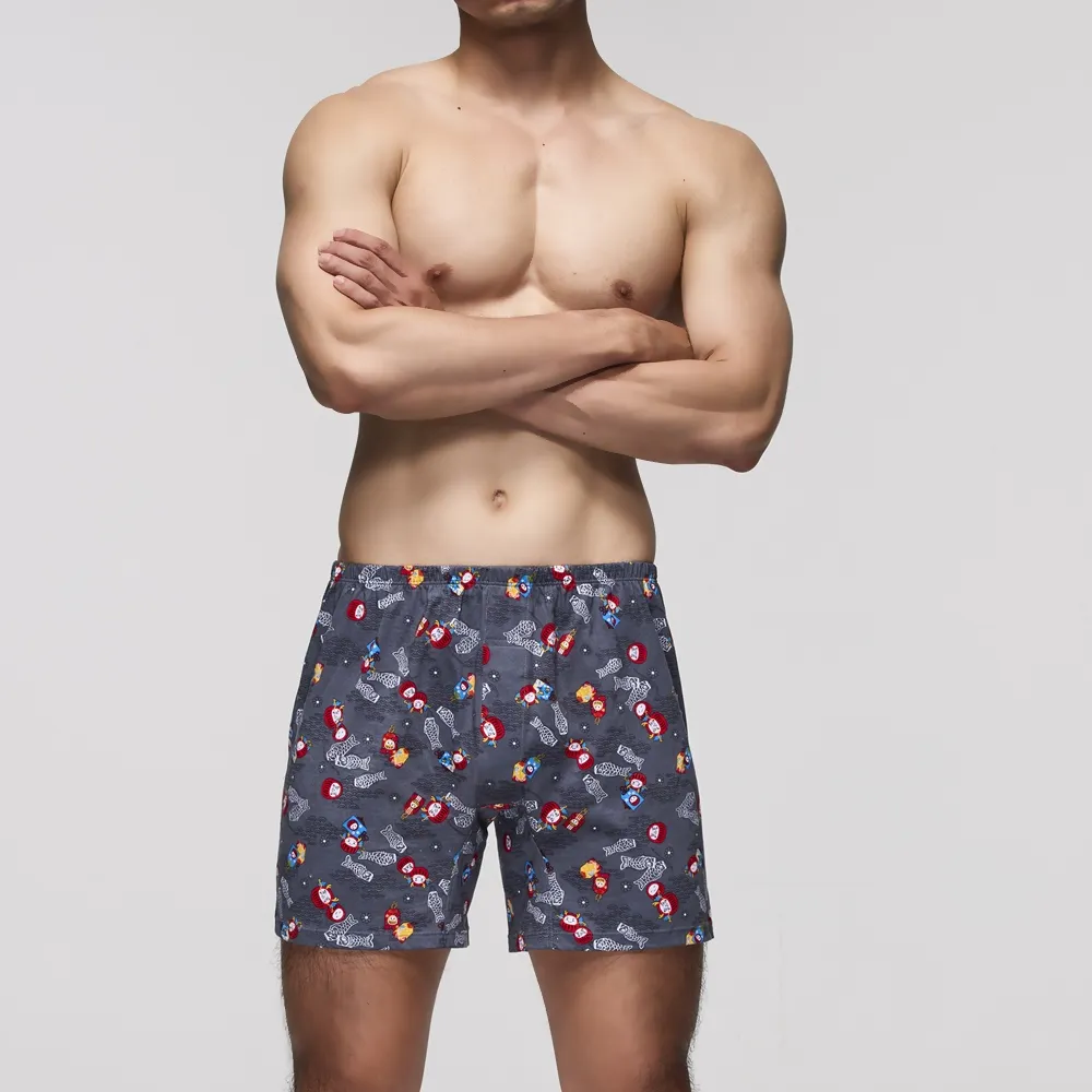 DADADO-福守安康 M-3L印花四角男內褲(灰) 天然絲光棉-吸濕排汗-GHQ403GY 價格比較,價格查詢,歷史價格詳細信息