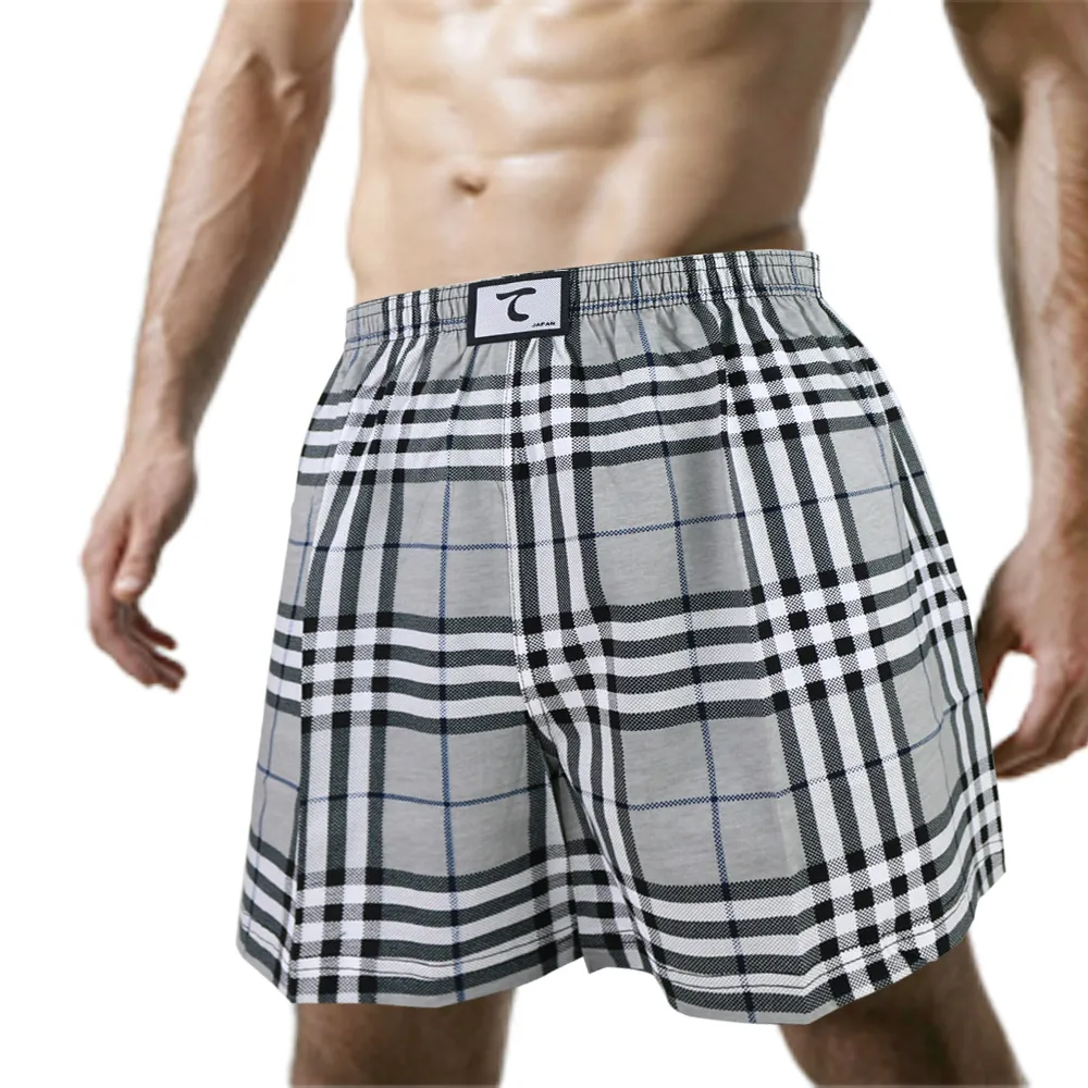 【天皇】舒適悠閒-典藏網格平口褲-紅黑 歷史價格詳細信息