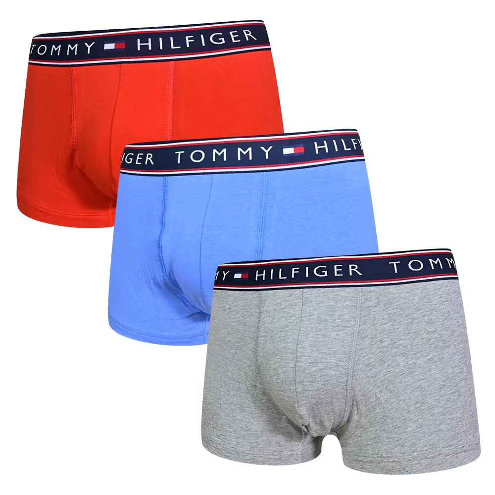 【Tommy Hilfiger】男內褲 3件組 純棉 四角內褲(長版貼身 寶藍+灰+黑 3件組) 歷史價格詳細信息