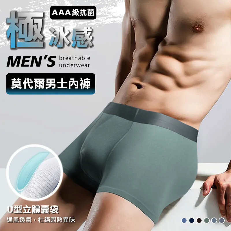 莫代爾男士內褲負離子抑菌襠平角褲中腰無痕托瑪琳大碼內褲男 歷史價格詳細信息