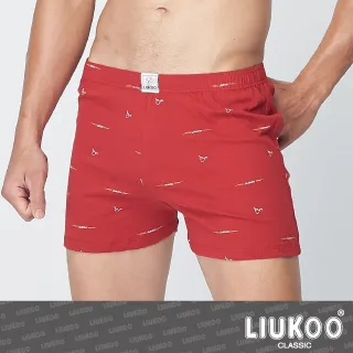 【LIUKOO煙斗牌】絲光棉雅痞開門襟平口褲-黑 歷史價格詳細信息