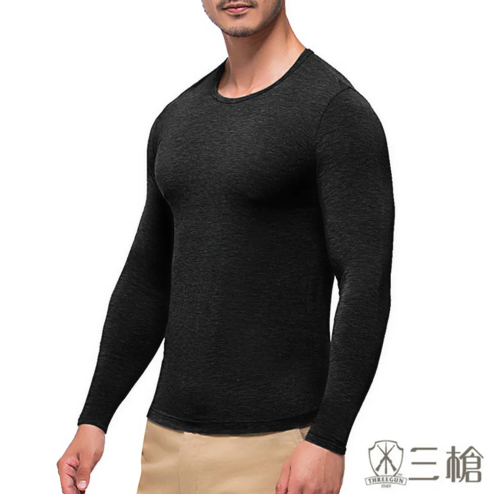 三槍牌 時尚經典型男圓領Q-HEAT超彈性長袖發熱衣1件藍色 歷史價格詳細信息