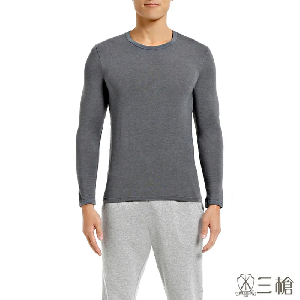 三槍牌 時尚經典型男圓領Q-HEAT超彈性長袖發熱衣1件藍色 歷史價格詳細信息