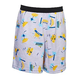 SOLIS 海灘遊俠系列S-XXL寬鬆印花四角男內褲(烟雨灰) 歷史價格詳細信息