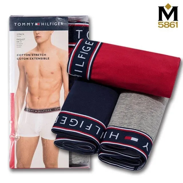 Tommy Hilfiger 男生內褲 長版貼身內褲 棉質彈力平口四角內褲 3件黑色盒裝 拳擊手褲型 歷史價格詳細信息