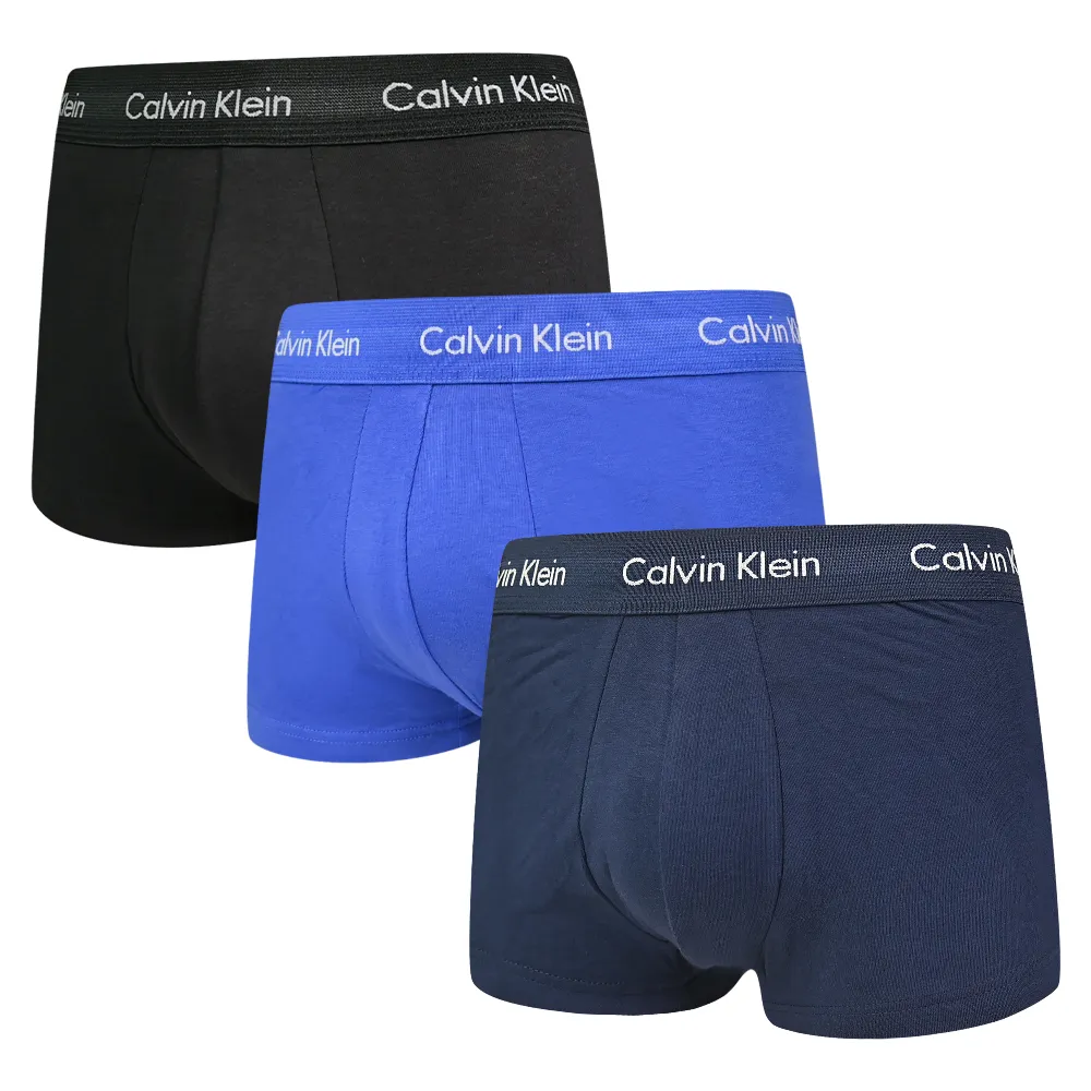 Calvin Klein CK 男士 Cotton Stretch 3-Pack 低腰 Trunk Black 歷史價格詳細信息
