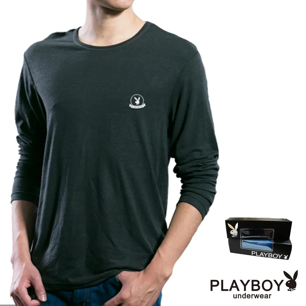 【PLAYBOY】莫代爾舒適彈性圓領發熱衣(藍色) 歷史價格詳細信息