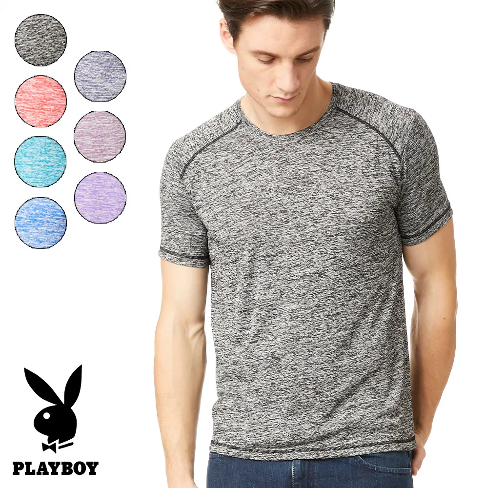 【PLAYBOY】速乾透氣圓領短袖-(單件-灰白紋/黑紋/藍紋) 歷史價格詳細信息