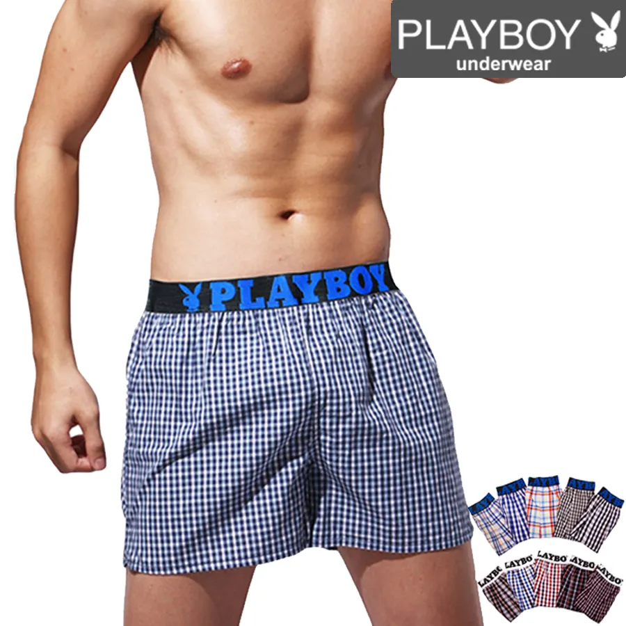 【PLAPBOY】LOGO織帶開檔格紋四角褲(超值4件組) 歷史價格詳細信息