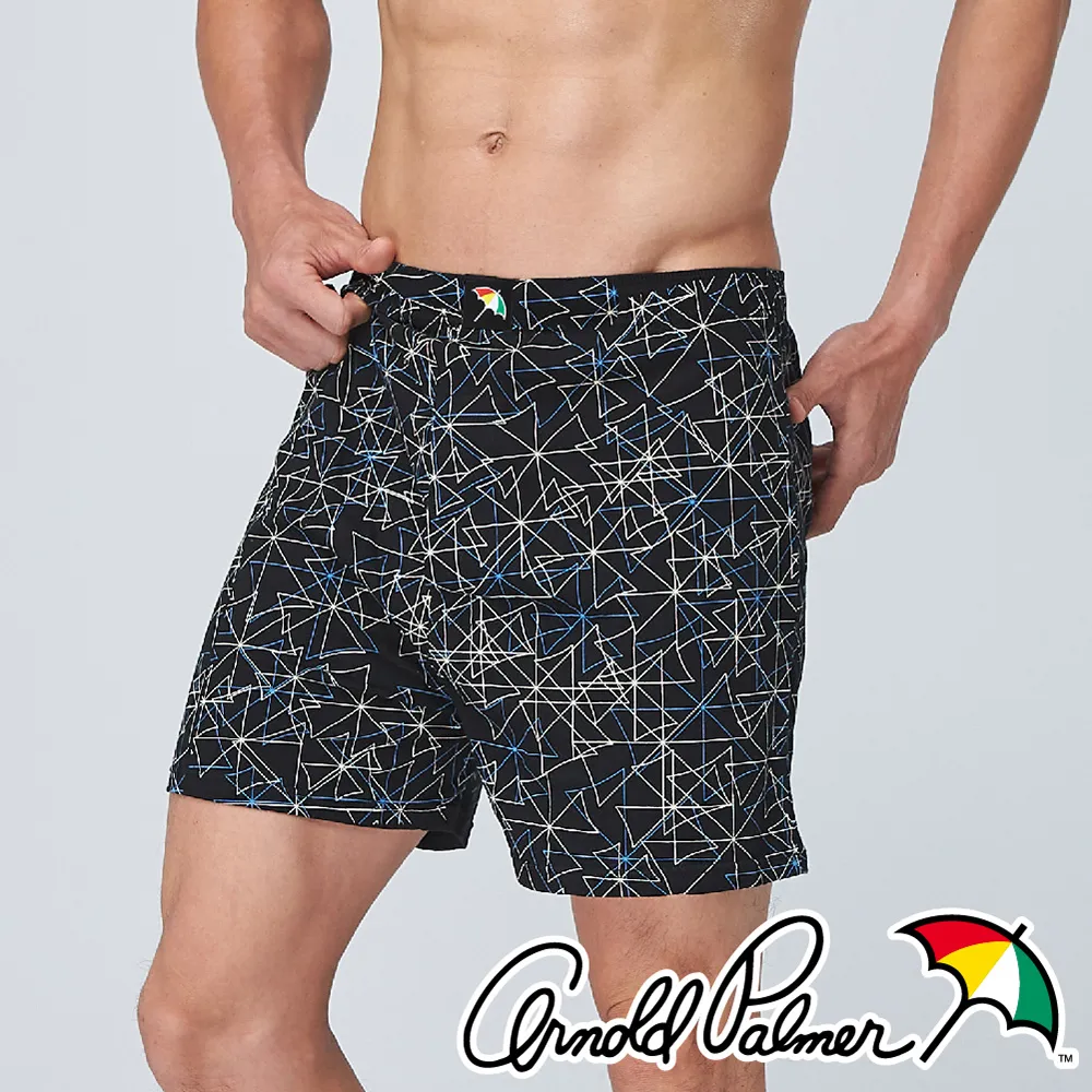 【Arnold Palmer】幾何運動針織開門襟平口褲-丈青 歷史價格詳細信息