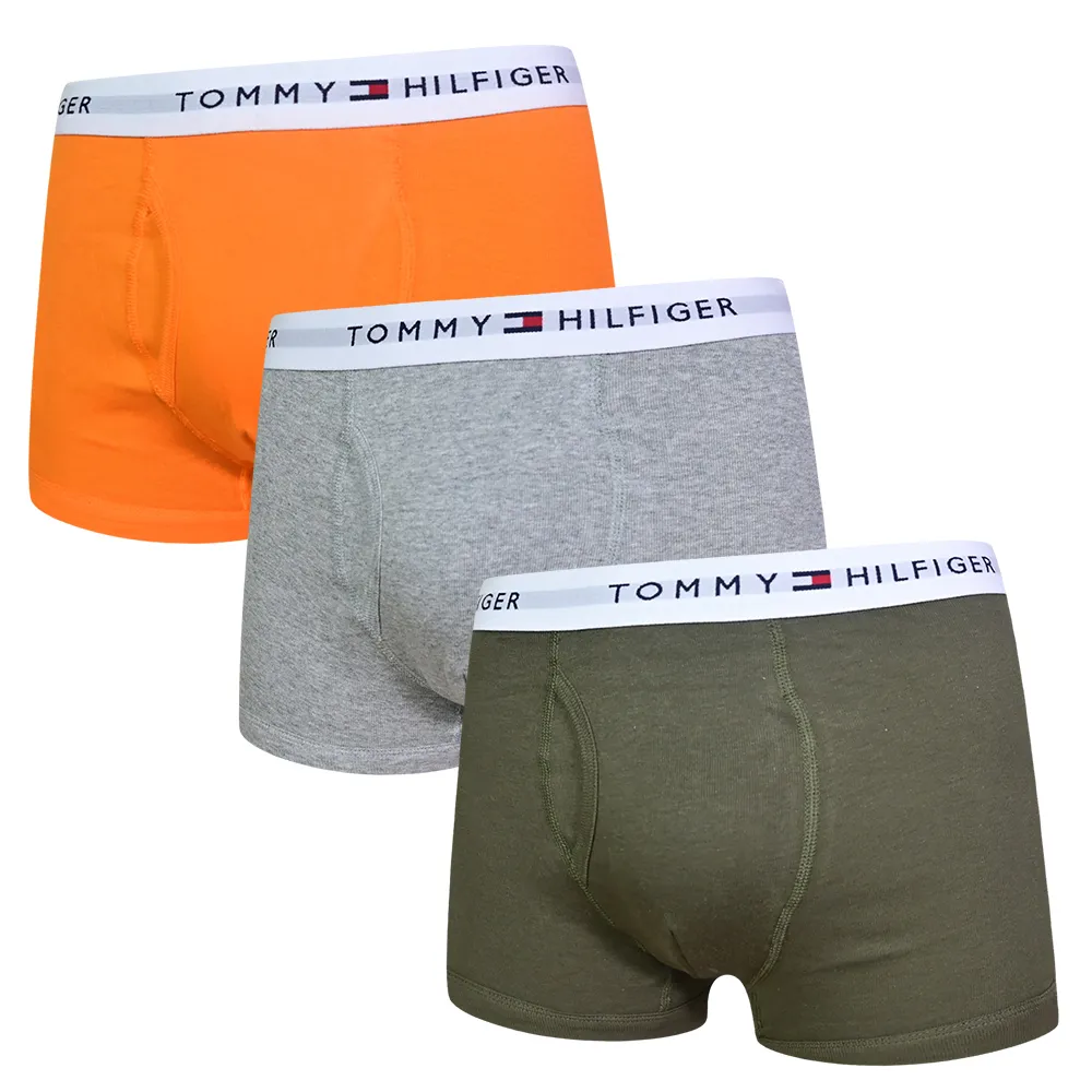 【Tommy Hilfiger】男內褲 3件組 純棉 四角內褲(長版貼身 寶藍+灰+黑 3件組) 歷史價格詳細信息