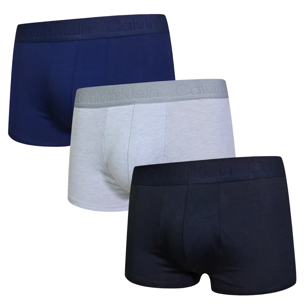 Calvin Klein Reconsidered Steel 三入組 棉質寬腰帶合身三角褲 CK內褲(粉、灰、深藍) 歷史價格詳細信息