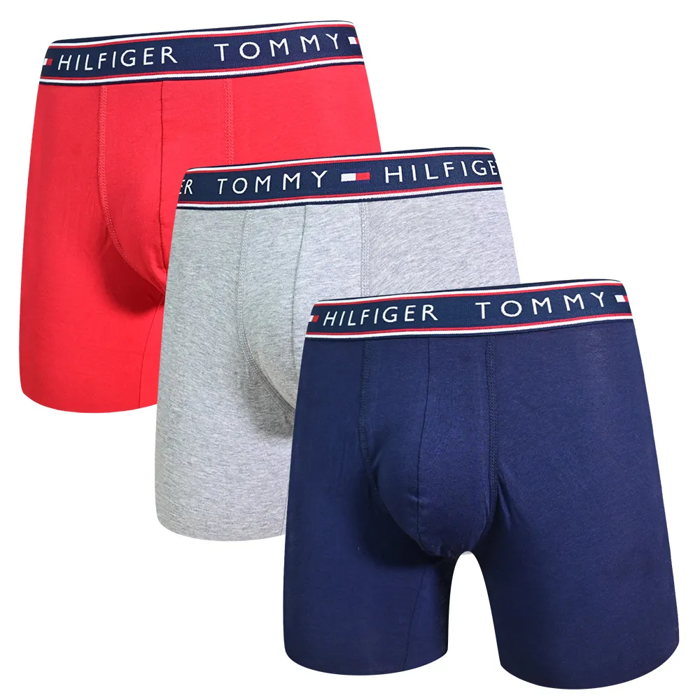 Tommy Hilfiger 舒適長版文字貼身四角內褲三件組-混色 歷史價格詳細信息