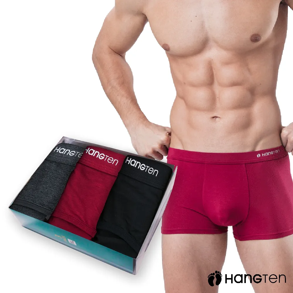 【Hang Ten】經典彈力三角褲盒裝三入組_丈青+淺灰+藍灰_HT-C11001 歷史價格詳細信息