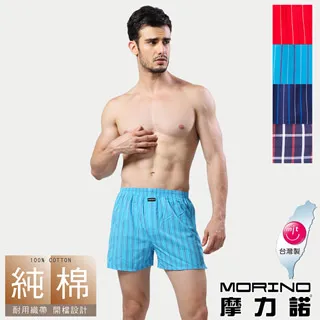 【MORINO摩力諾】耐用織帶格紋平口褲/四角褲5入組 歷史價格詳細信息