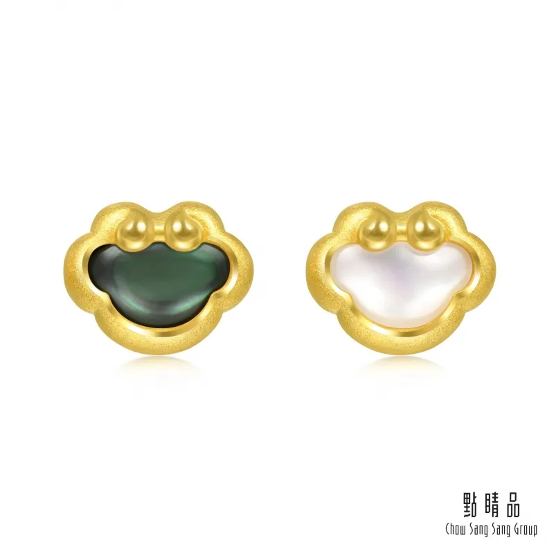 點睛品 足金9999 如意 黃金貝母耳環 歷史價格詳細信息