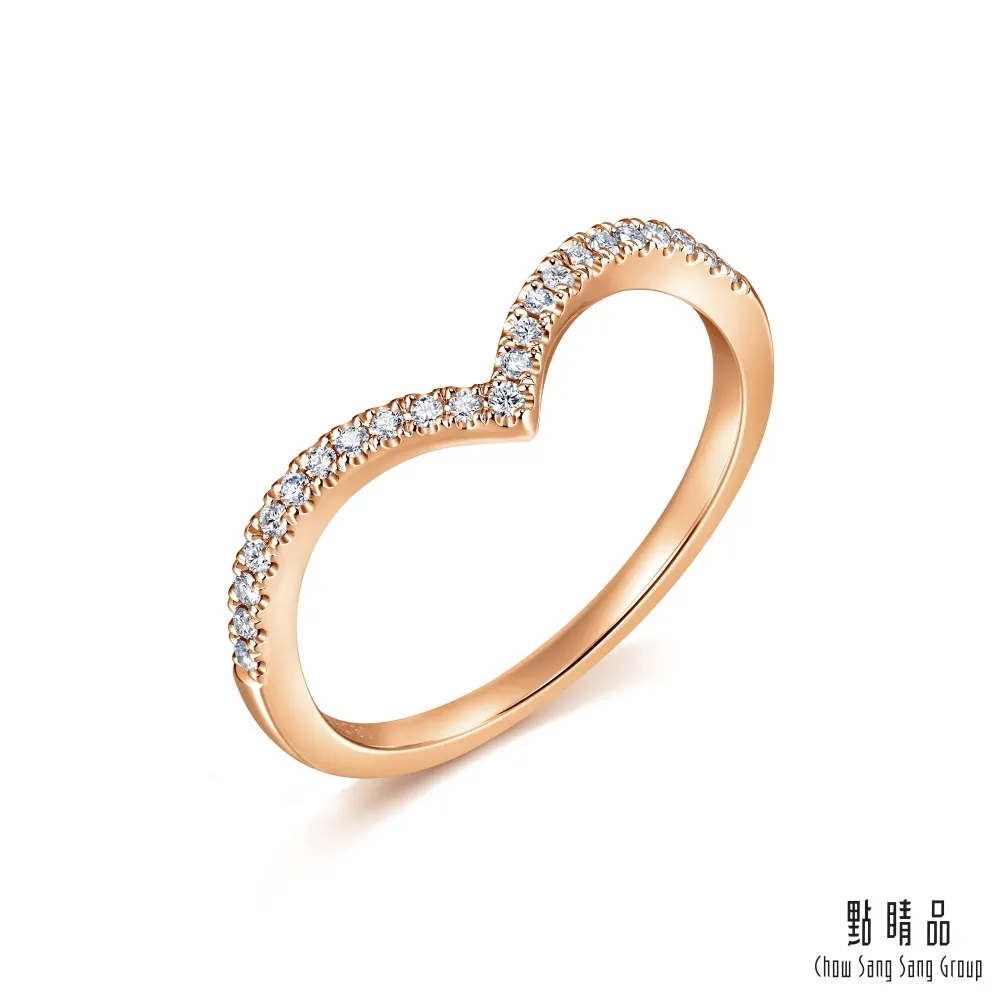 點睛品 PROMESSA 小皇冠系列 V型簡約 18K金戒指(男戒) 歷史價格詳細信息