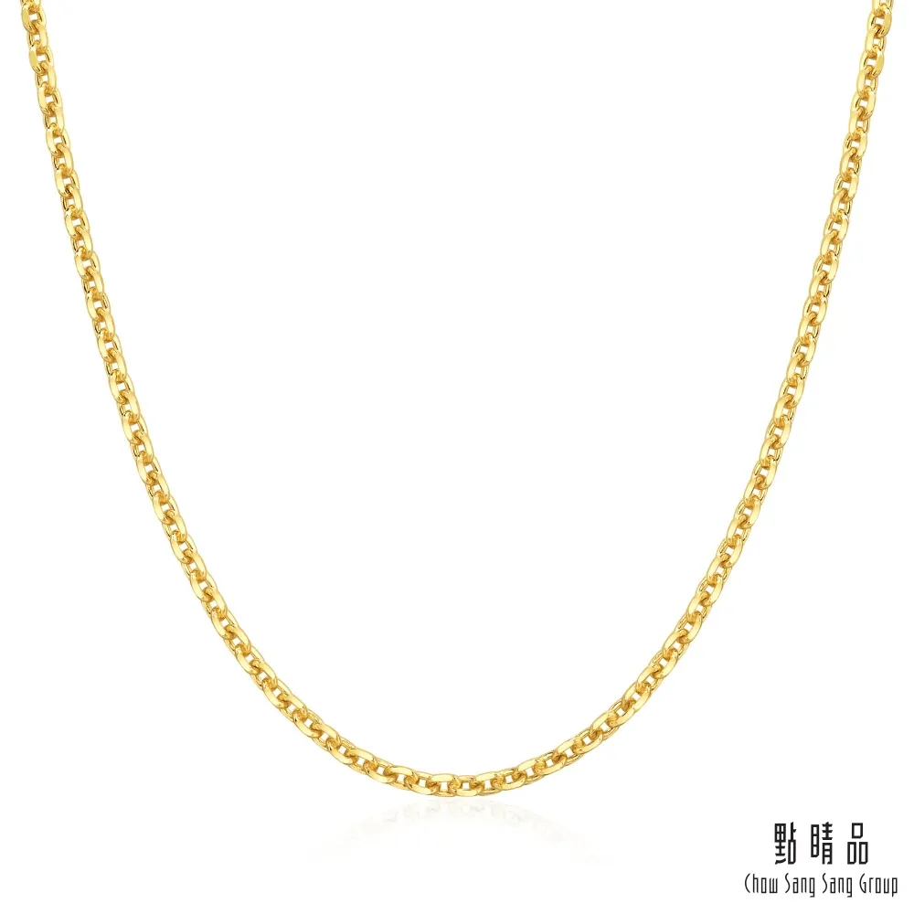 點睛品 足金萬字機織素鍊黃金項鍊(45cm)_計價黃金 歷史價格詳細信息