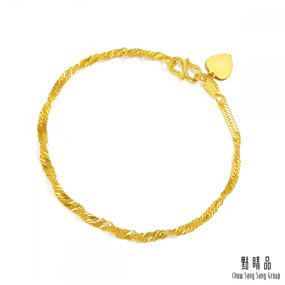 點睛品 水波紋葫蘆 黃金鑽石手鍊 歷史價格詳細信息