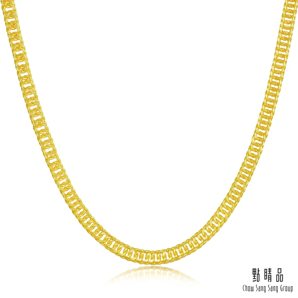 點睛品 機織素鍊 坦克鏈黃金項鍊50cm_計價黃金 歷史價格詳細信息