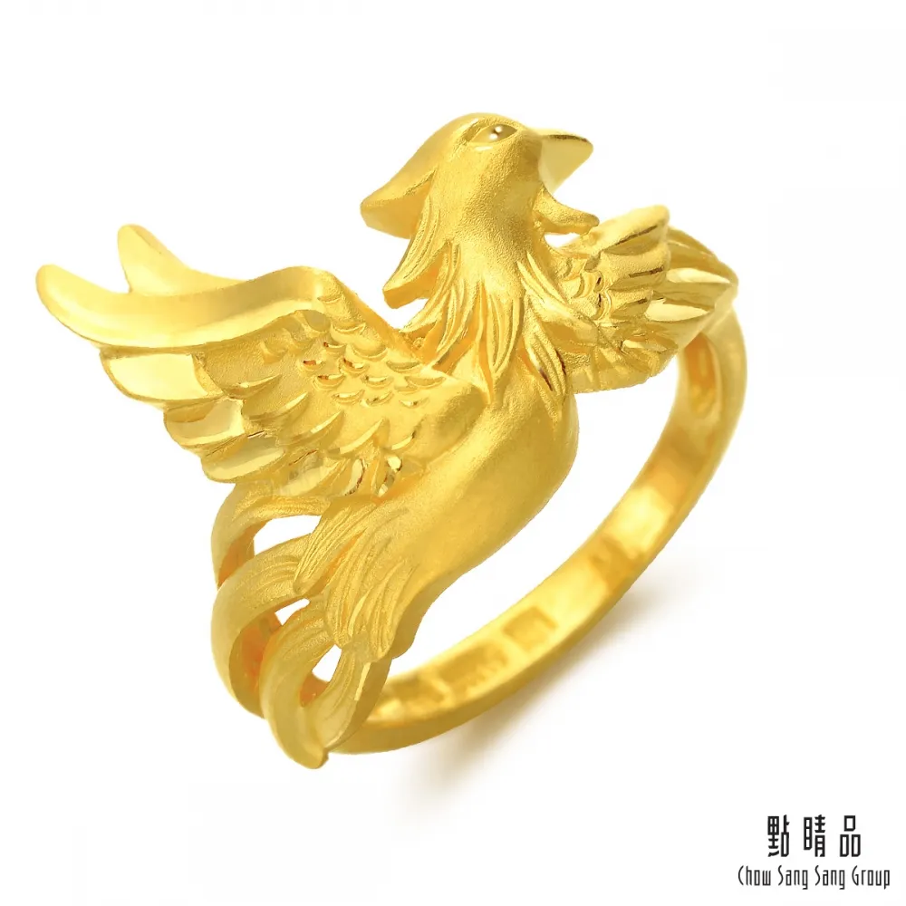 點睛品 龍鳳呈祥婚嫁 黃金戒指 鳳 _計價黃金 歷史價格詳細信息
