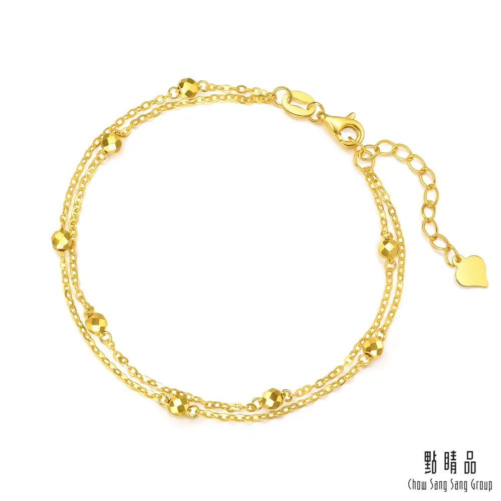 點睛品 雙鍊金珠 黃金手鍊_計價黃金 歷史價格詳細信息
