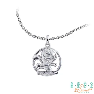 甜蜜約定 Doraemon 我們的星球哆啦A夢純銀墜子 送項鍊 歷史價格詳細信息