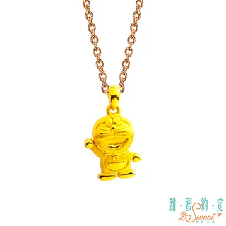 甜蜜約定 Doraemon 美好日子哆啦A夢立體黃金墜子 送項鍊 歷史價格詳細信息