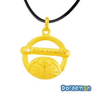 甜蜜約定 Doraemon 躲貓貓哆啦A夢黃金墜子 送項鍊 歷史價格詳細信息