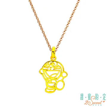 甜蜜約定 Doraemon 跳躍哆啦A夢立體黃金墜子 送項鍊 歷史價格詳細信息